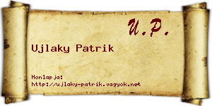 Ujlaky Patrik névjegykártya