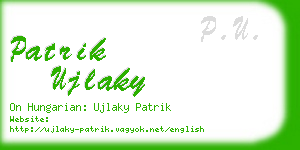 patrik ujlaky business card